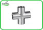 バット溶接まっすぐな十字付属品のステンレス鋼の衛生学の付属品15棒圧力